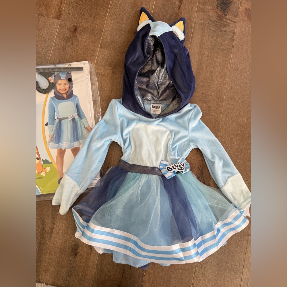 2T Girls Bluey Dress Costume